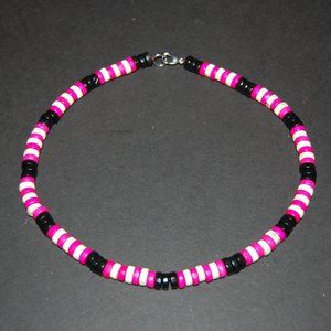 Pink Necklace,Wooden Necklace for Women,Pink Wood Necklace,Ocean Necklace,Surfer